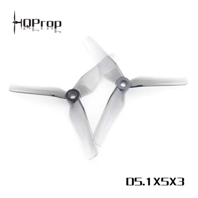 HQProp D5.1X5X3 Grey for Cinequads (2CW+2CCW)-Poly Carbonate