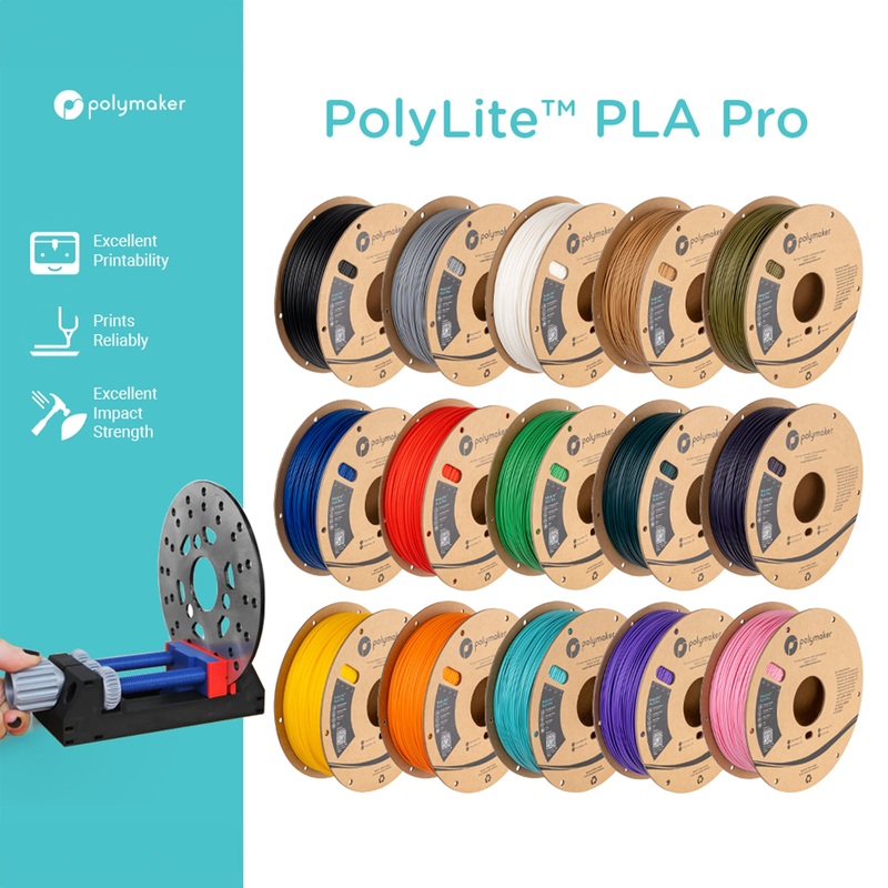 Polymaker Polylite PLA+ Pro Filament 1.75mm 1kg Black
