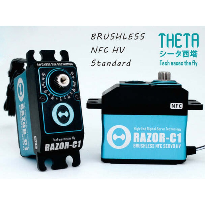 THETA RAZOR-C1 NFC HV Standard Brushless Cyclic Servo (Blue Colour)