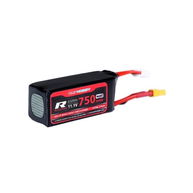 LiPo Battery 11.1V 3S 750mAh 60C - OMP M2 EVO : OSHM2329
