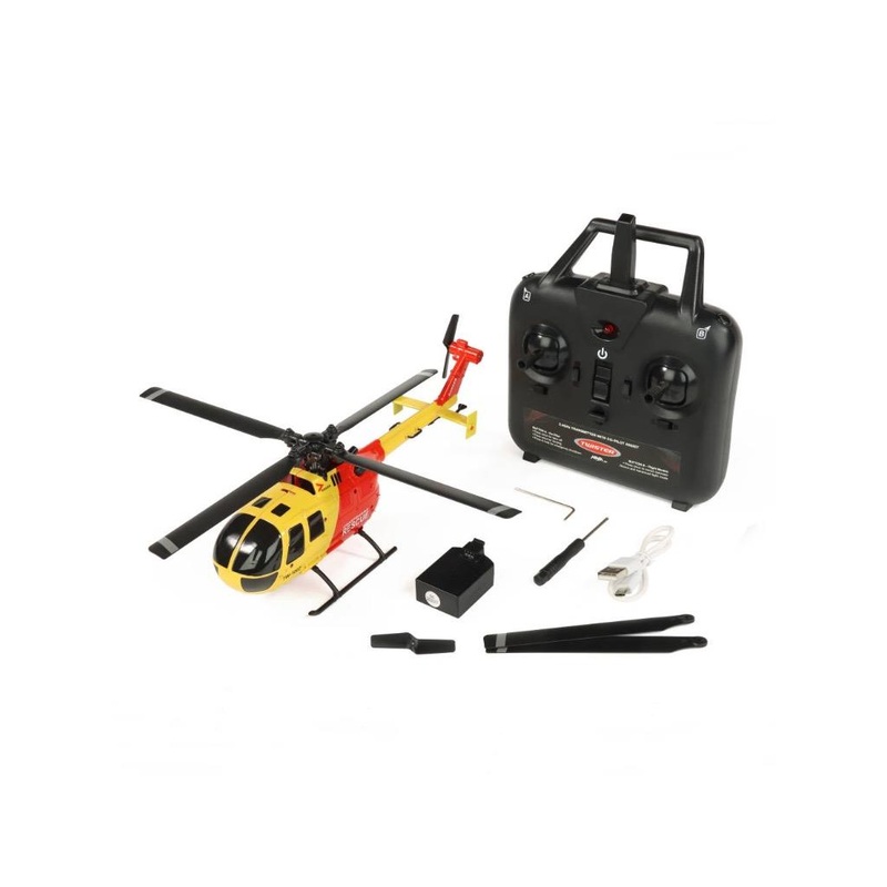 Twister BO-105 Scale 250 Flybarless Helicopter with Stabilisation/Altitude Hold (Yellow/Red) : TWST1002YR