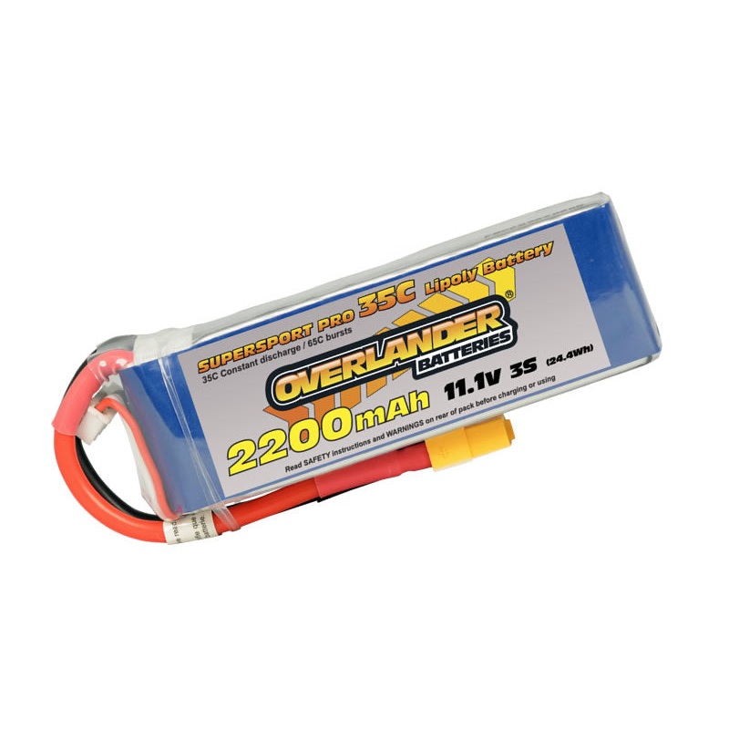 2200mAh 3S 11.1v 35C LiPo Battery with XT60 Connector : OV-2646