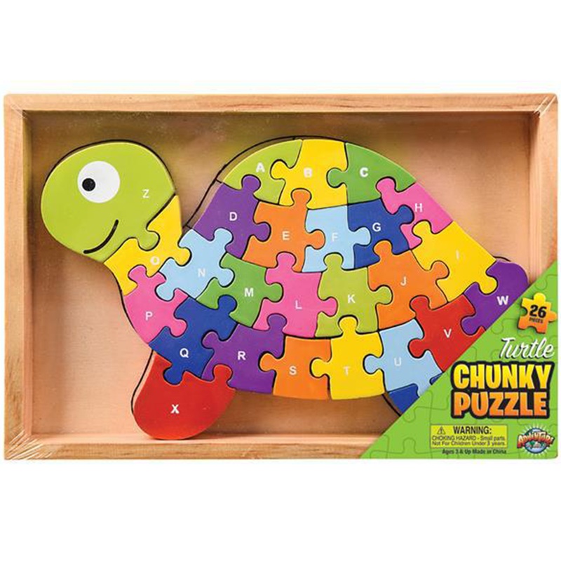 9.25" x 6.25" Wooden Turtle Puzzle