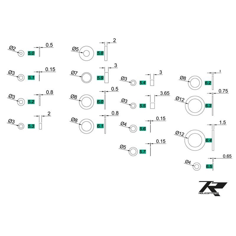 Shim And Washer Set : TR507-620