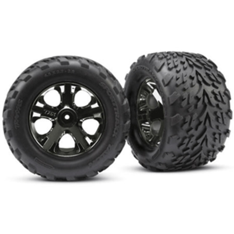 AllStar Blk Chrome Whls w/ Talon Tires(2),FR: 3669A