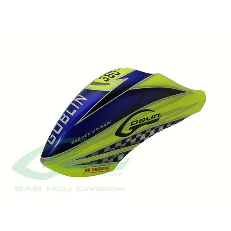 Canomod Airbrush Canopy SAB Yellow/Blue - Goblin 380 : H0544-S