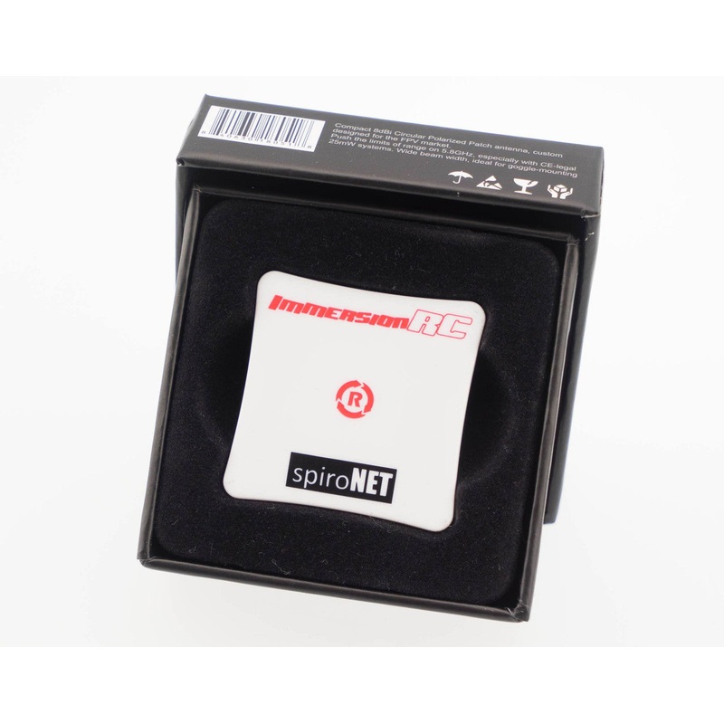 IRC FatShark SpiroNet RHCP Mini Patch 5.8Ghz Antenna (SMA) 8dBi Gain