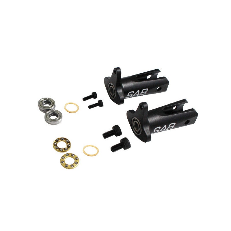 ALUMINUM TAIL BLADES GRIP BLACK MATTE - KRAKEN 580/PIUMA/RAW 700 NITRO