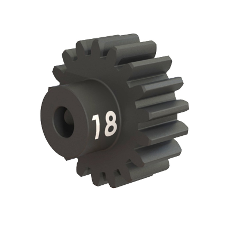 Gear, 18T pinion (32p) (mach. steel)/ set screw: 3948