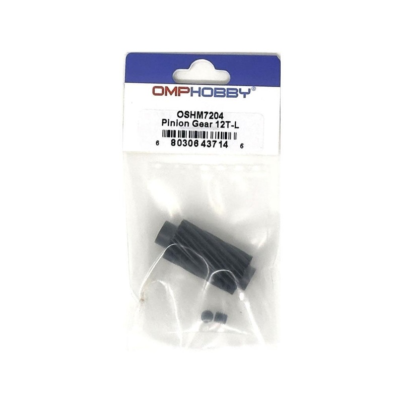 OMPHOBBY M7 Pinion Gear (12 Tooth - Left Slant) : OSHM7204