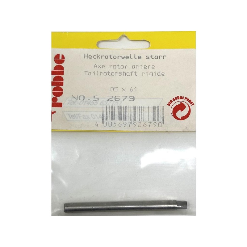 Robbe Tail Rotor Shaft 5 x 61mm Moskito : S-2679