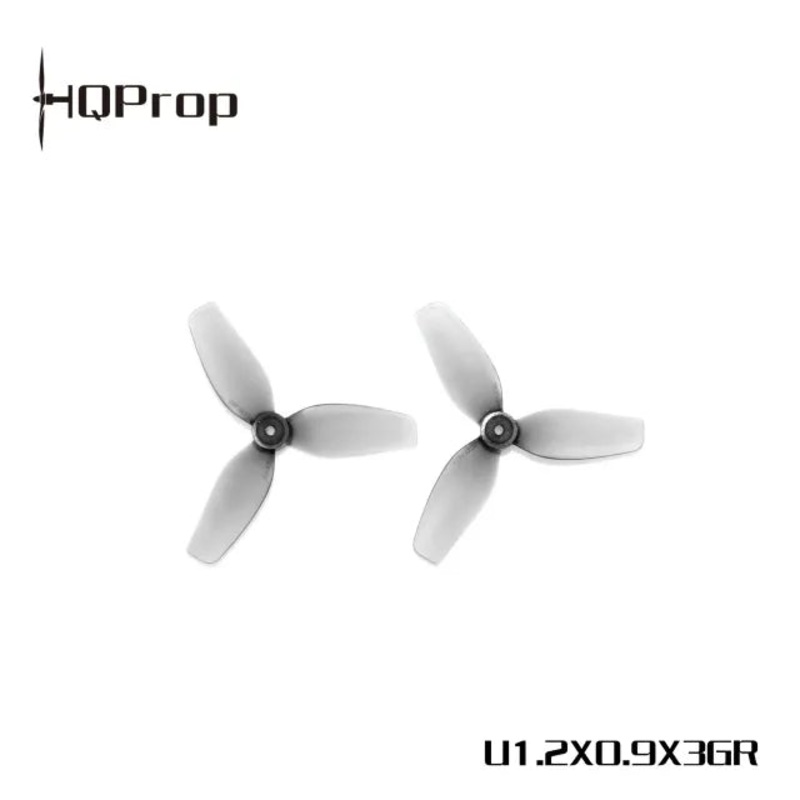 HQ Ultralight Whoop Prop 1.2x.9x3 (31mm) 1mm Shaft Smoke Grey