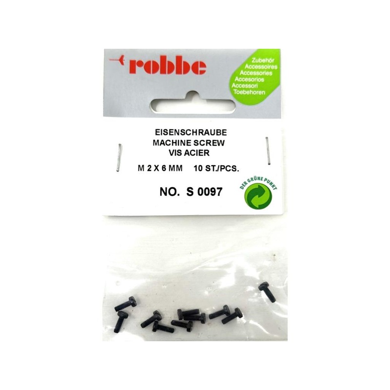 Robbe Machine Screw M2 x 6mm (10) : S-0097