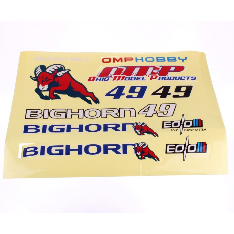 OMPHOBBY 49" BigHorn Decal Sticker Sheet