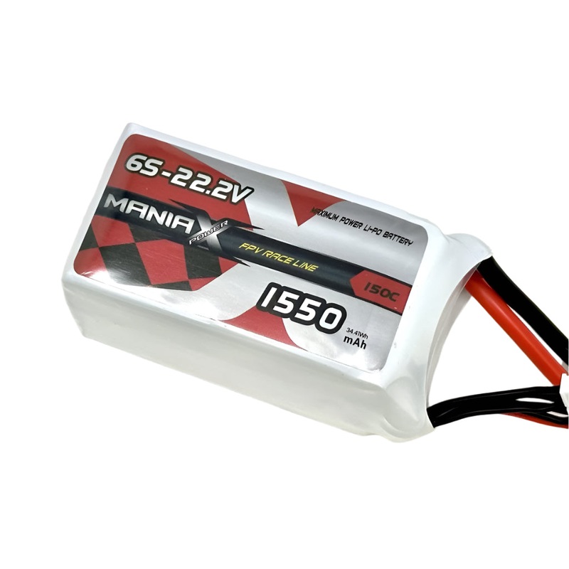 ManiaX 22.2V 1550mAh 150C LiPo Battery Pack : MX1550-6S-150