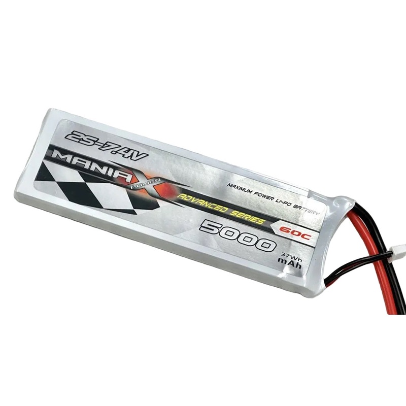 ManiaX 7.4V 5000mah 60C LiPo Battery : MX5000-2-60