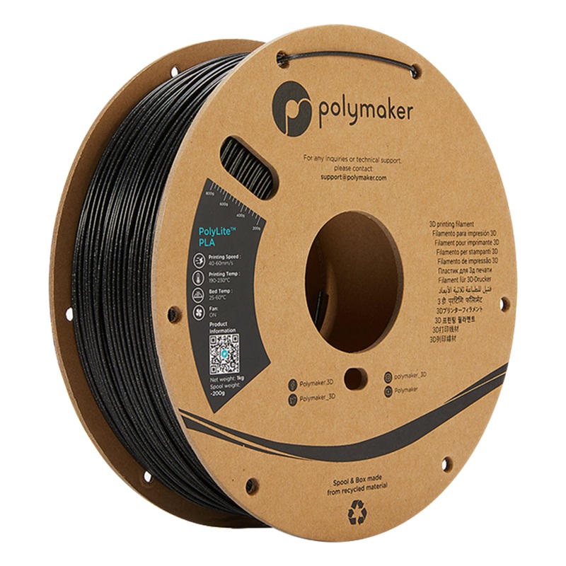 Polymaker Polylite PLA Galaxy Filament 1kg Black