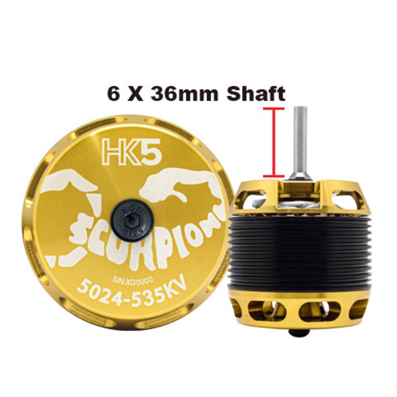 Scorpion HK5-5024-535KV Brushless Motor (6 x 36mm shaft)