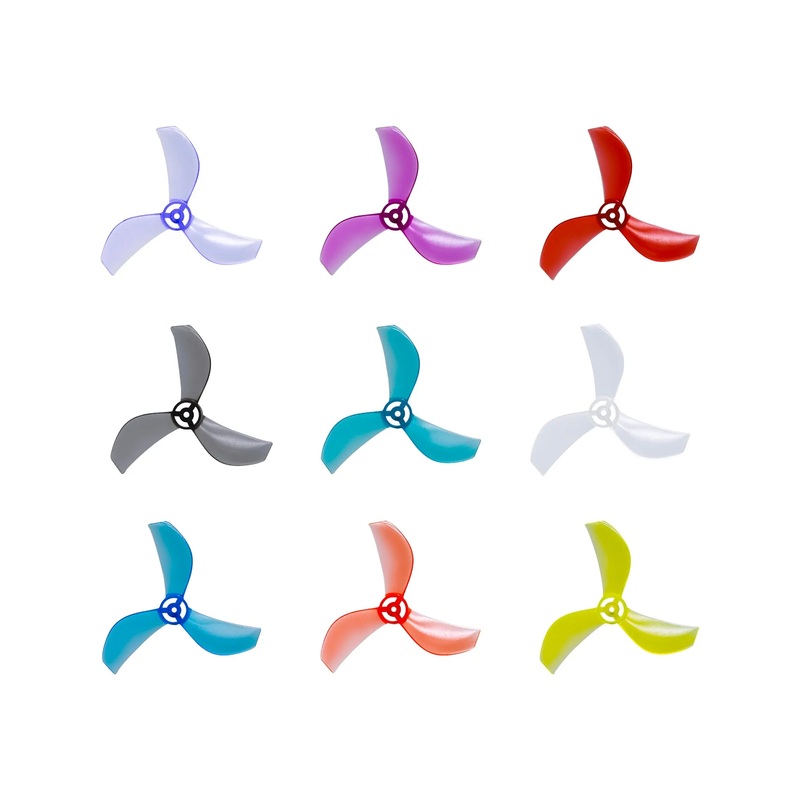 NewBeeDrone Azi (Tri Blade) Micro Propellers 31mm - 0.8mm Shaft (4CCW+4CW) Red