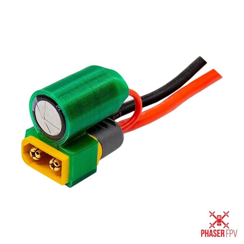 Phaser3D XT60 Bigger Capacitor Holder Black