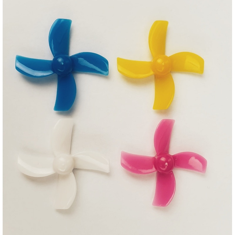31mm 4-blade Micro Whoop Propellers (1.0mm Shaft) Yellow