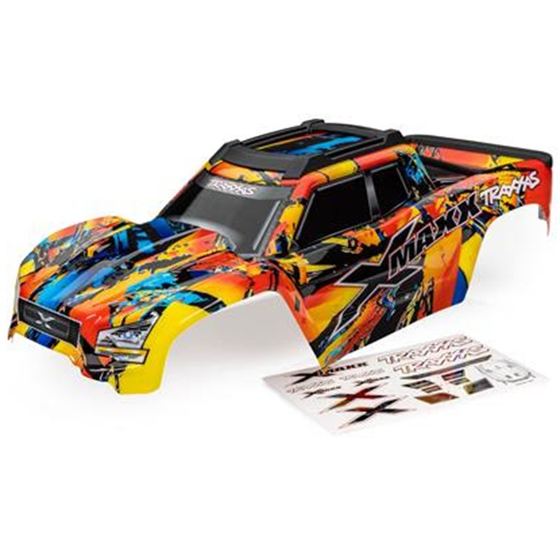 Body, X-Maxx, Solar Flare (painted, decals applied): 7811X