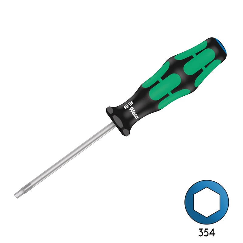 Wera 354 3mm x 75mm Hex Screw Driver 05023110001