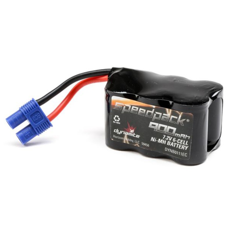 6 Cell 900mAh 7.2V 3+3 w/EC3 NiMH Battery
