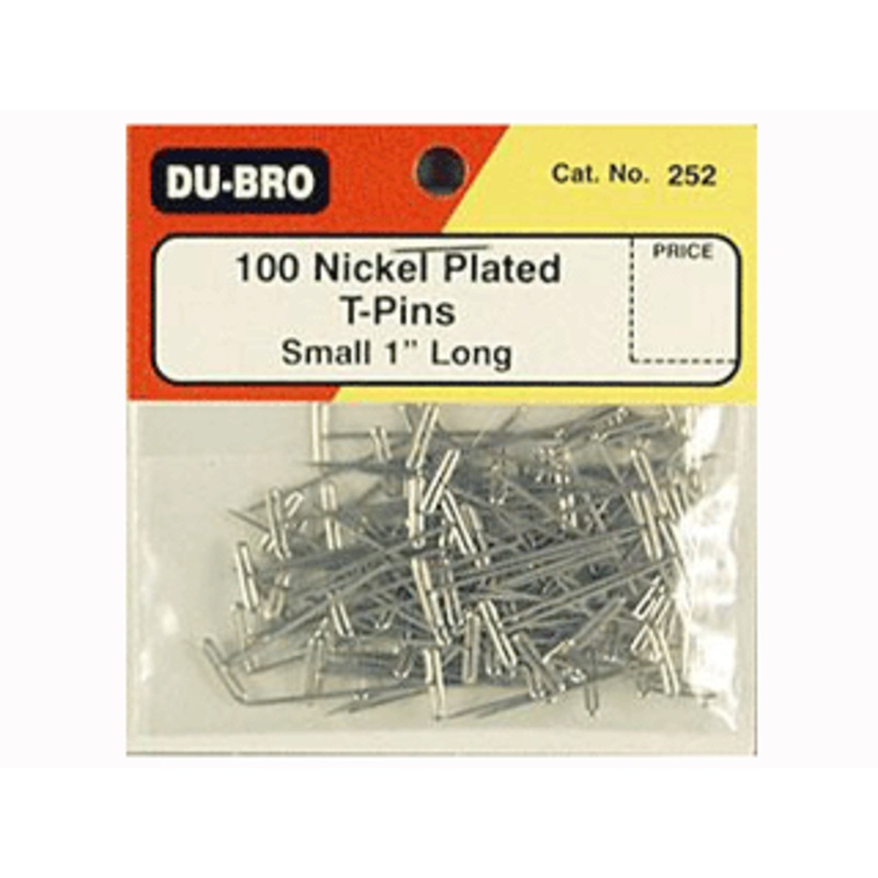 T-Pins, Nickel Plated, 1" (100)