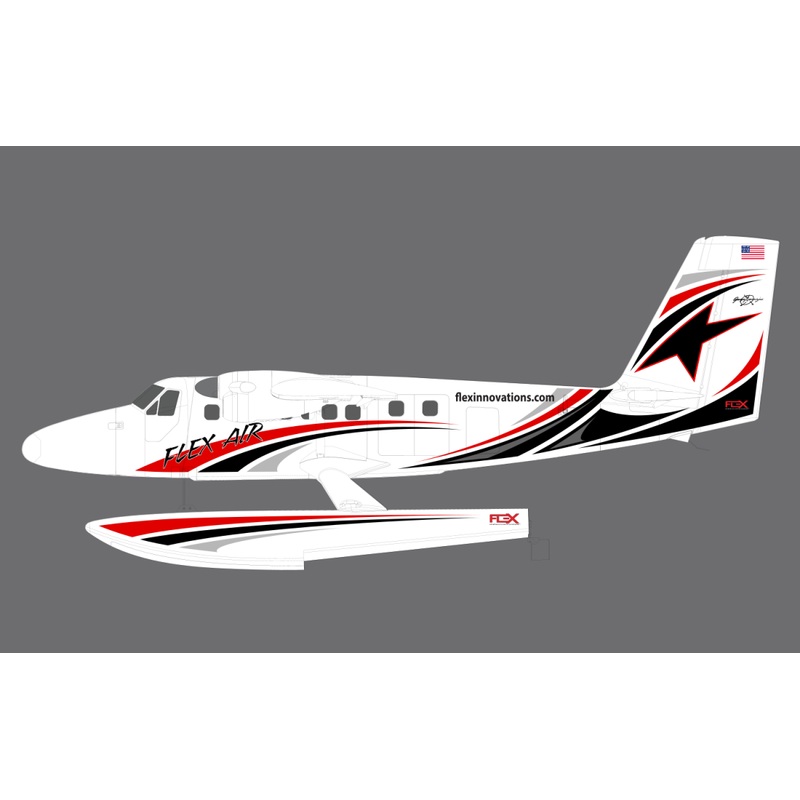 Twin Otter 80E Float Set: Red