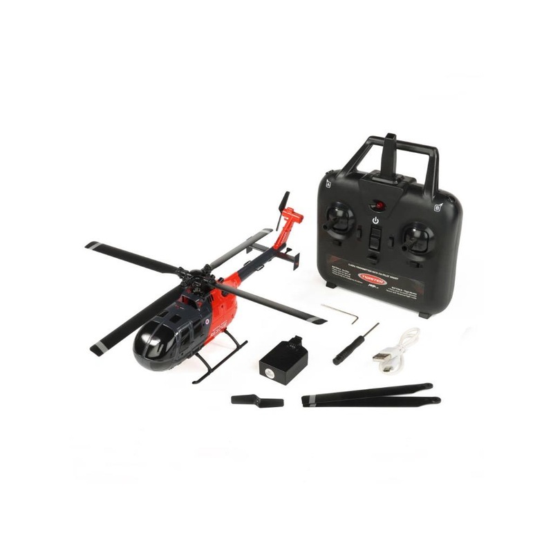 Twister BO-105 Scale 250 Flybarless Helicopter with Stabilisation/Altitude Hold (Grey/Red) : TWST1002GR