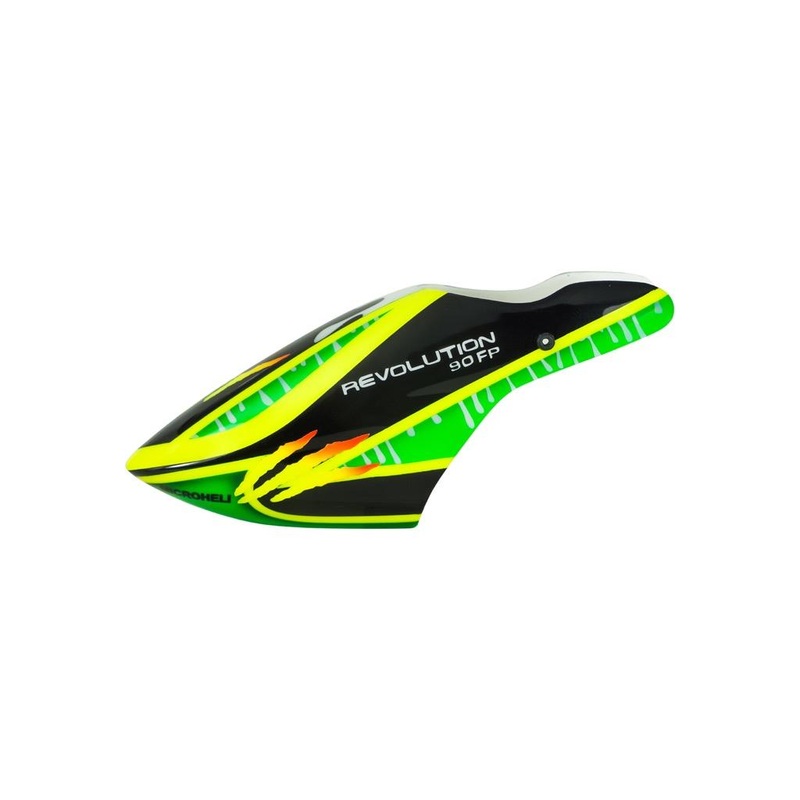 Airbrush Fiberglass Green Scratch Canopy - Blade Revolution 90 FP : MH-90FP080GS