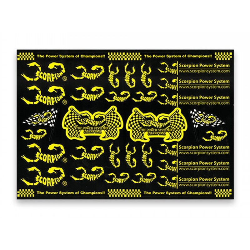 Scorpion Decal Sticker 005 Black (A4 Size) : S_Sticker_005