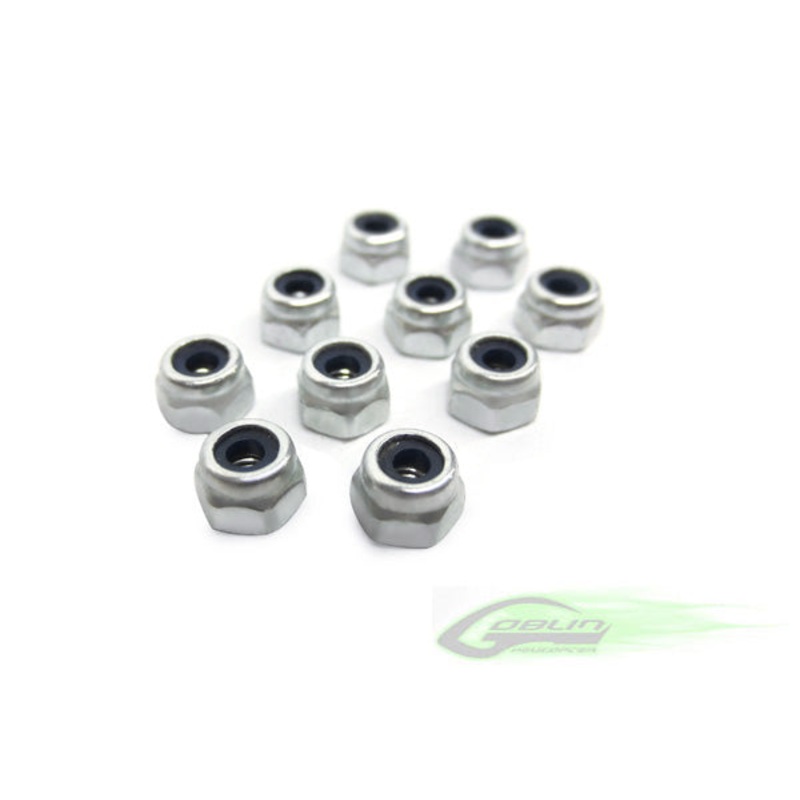 Goblin Hex Nylon Nuts M2.5 H3.5 (10) : HC200-S