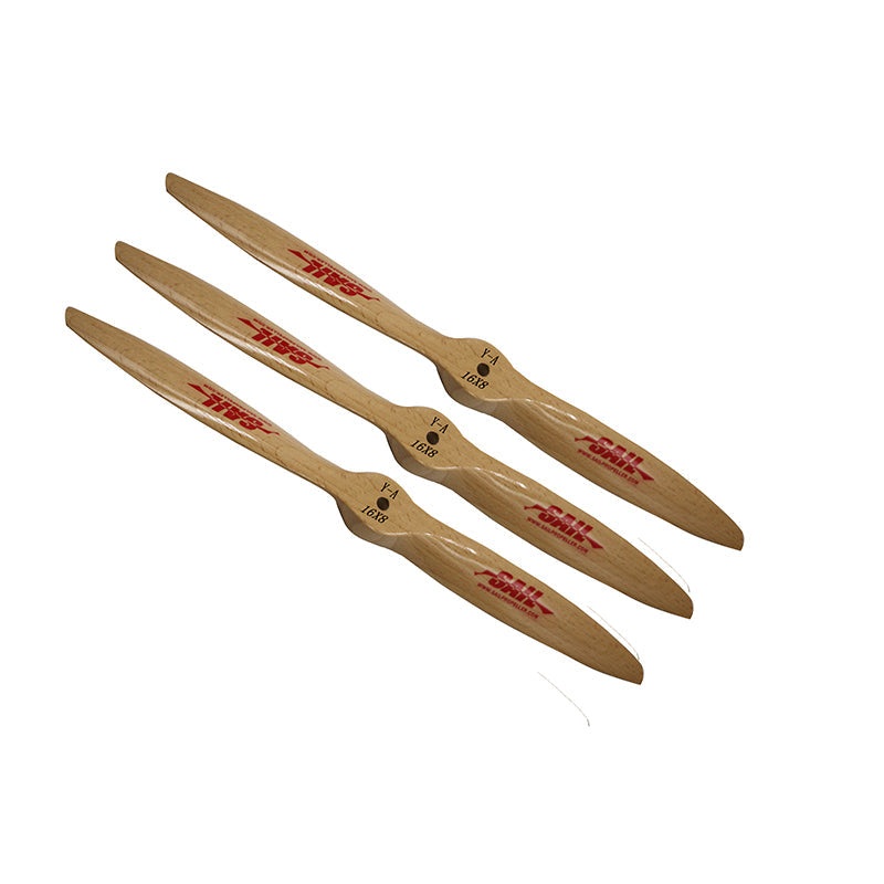High Performance SAIL Beechwood Propeller 15 19 Inch Forward & Reverse Blades for Electric RC Airplanes