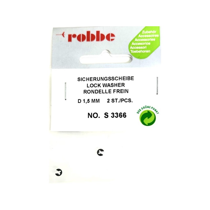 Robbe Lock Washer 1.5mm (2) : S-3366