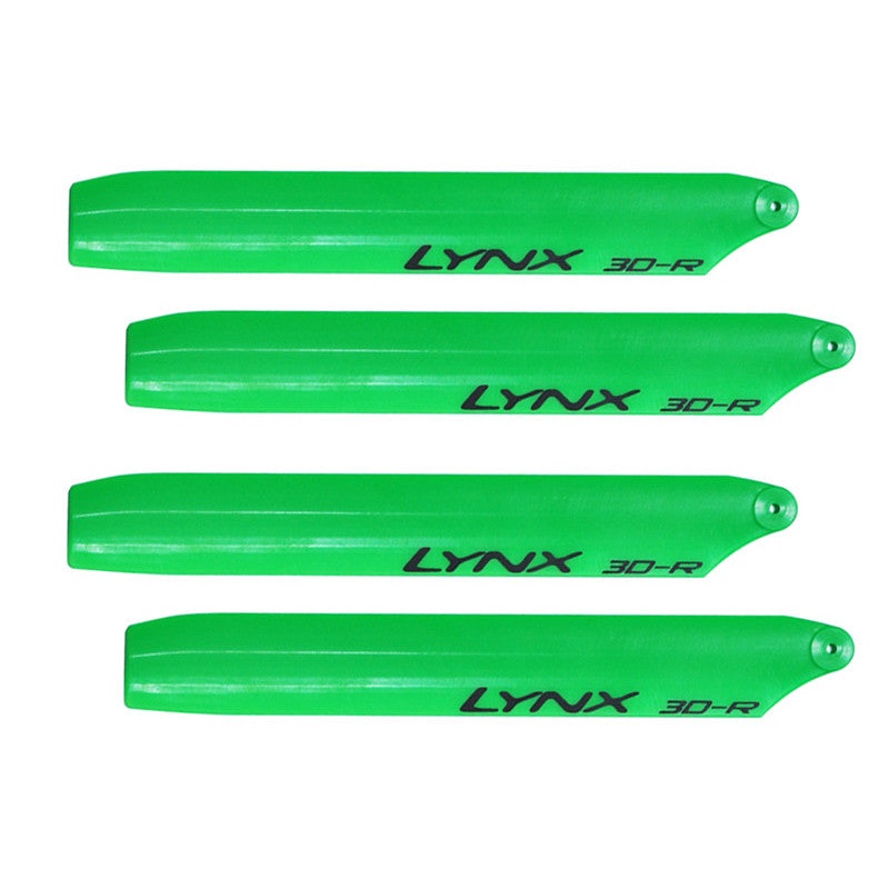 LXT1252-3D - Plastic Main Blade 125 mm - Stretch - T-Rex150 - Pro Edition - Green - 2 Set