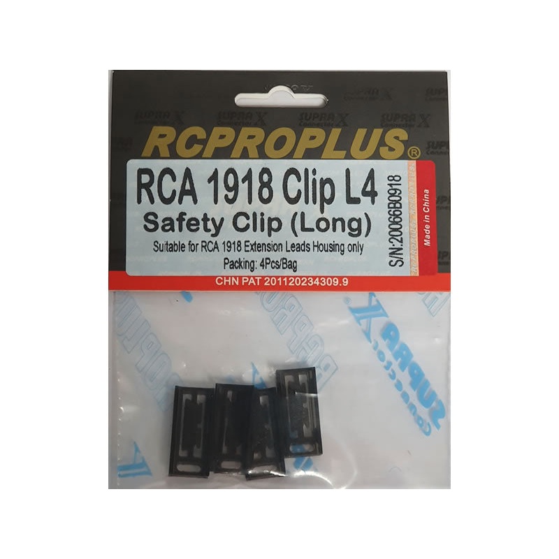 RCProPlus Servo Clip Long (4 pcs for RCA1918 lead) : RCA1918CL