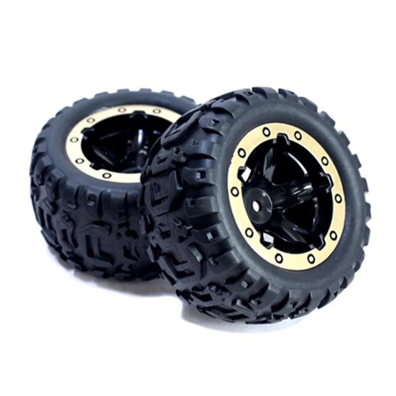 Wheels & Tires, Mounted (Black/Gold): 540087