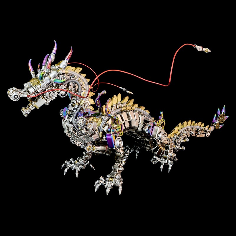 3D Metal Mechanical Dragon Crafts DIY Assembly Model Kit Art Device for Kids, Teens and Adults-2030+PCS