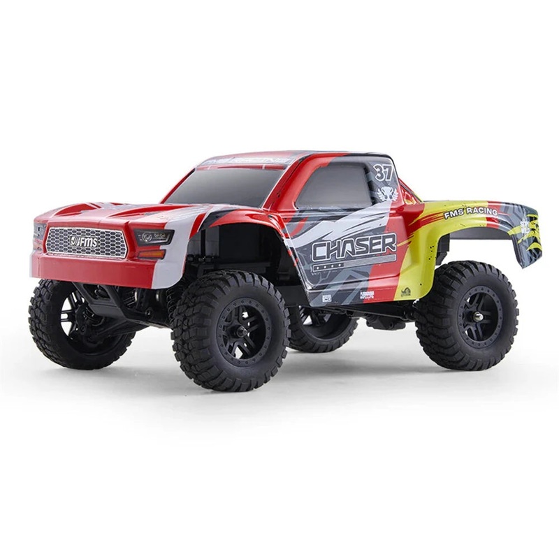 FMS FSC24 for Chaser RTR 1/24 2.4G 4WD RC Car Short Course Off-Road Truck Two Speed Full Proportional Metal Diff Vehicles Models Toys Red