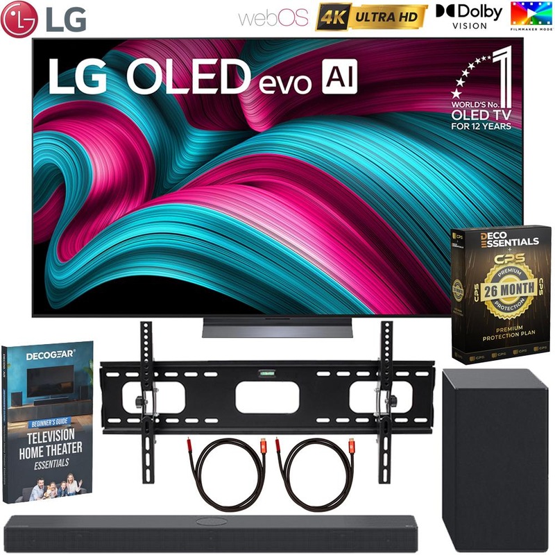 LG 77" Class C5 Series OLED webOS TV 2025 + LG SC9S Soundbar & Warranty Bundle