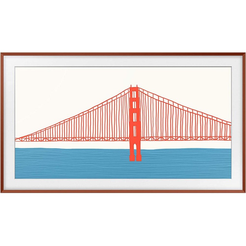 Samsung 65" The Frame Customizable Bezel - Beveled Brick Red - VG-SCFA65TRCZA