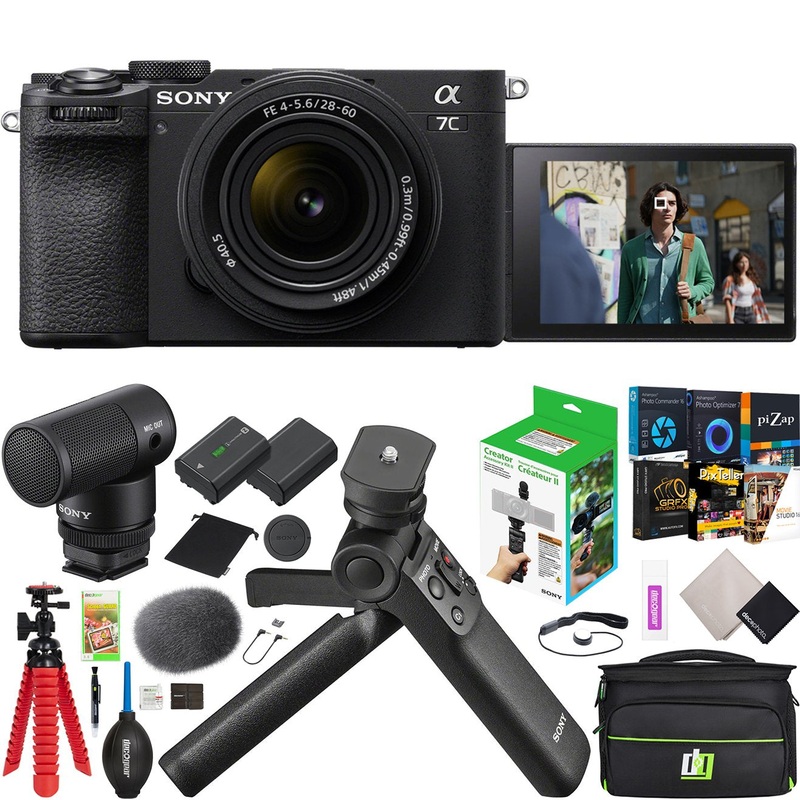 Sony a7C II Full Frame Mirrorless Camera Black + 28-60mm Lens + ACCVC2 Bundle