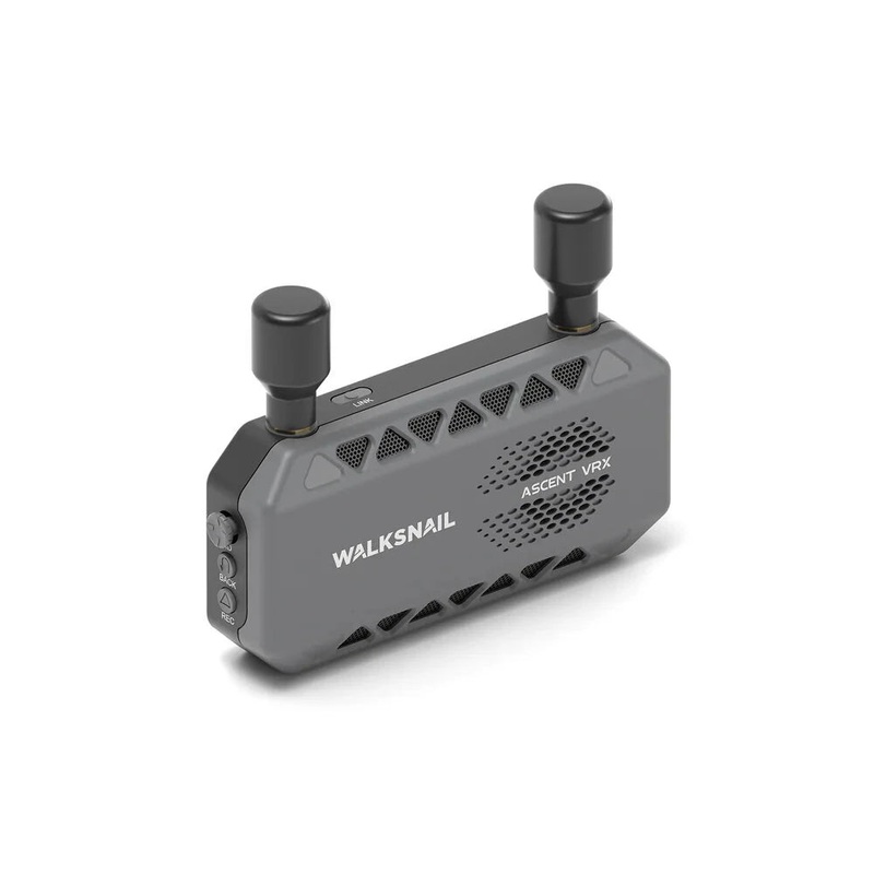 CADDXFPV Walksnail Ascentt 5.8GHz FPV VRX Receiver 35ms Low Latency 6KM Range HDMII 256G SD Card Recording Dual RP-SMA LHCP Antenna for FPV Goggles Displays Grey