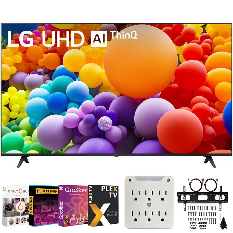LG 55-Inch UT75 Series LED Smart TV 4K (2024) + Premiere Movies Streaming Bundle