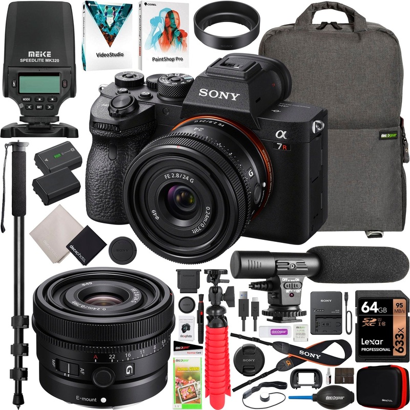 Sony a7R IV Mirrorless Full Frame Camera Bundle + 24mm F2.8 G FE Lens SEL24F28G Kit