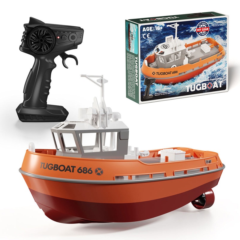 1/72 2.4Ghz RC Electric Tugboat Model RTR Version Red