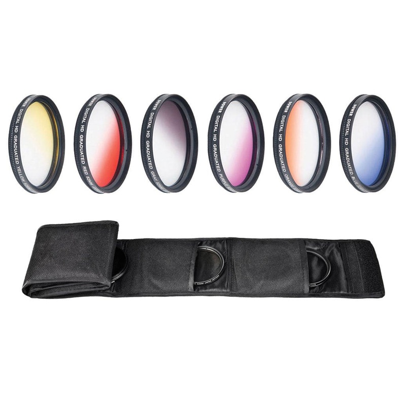 Deco Gear 77mm Graduated Color Multicoated 6 Piece Filter Set with Fold Up Pouch