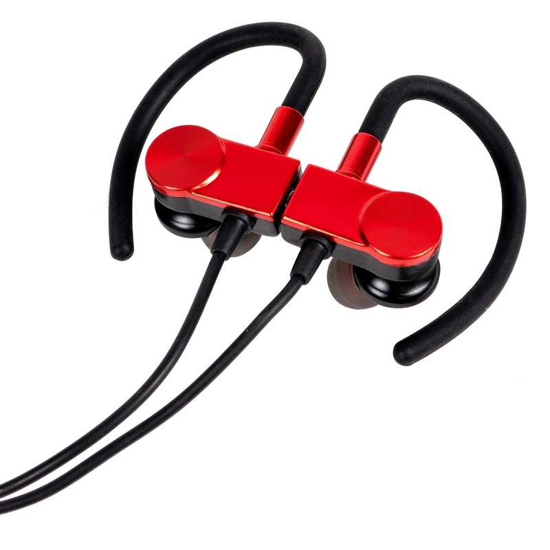 Deco Gear Magnetic Wireless Sport Earbuds - Red - Carrying Case none